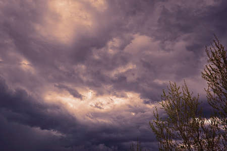 Background of storm clouds before a thunder-storm