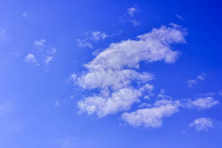 fluffy white cloud on air clear blue sky weather background