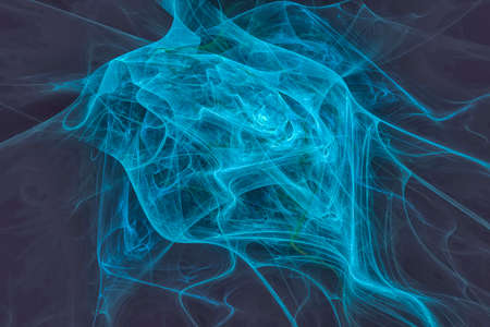 Abstract artificial computer generated iterative flame fractal image.