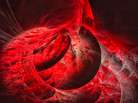 Abstract artificial computer generated iterative flame fractal image.の写真素材