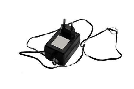 Electric power adapter isolated on white