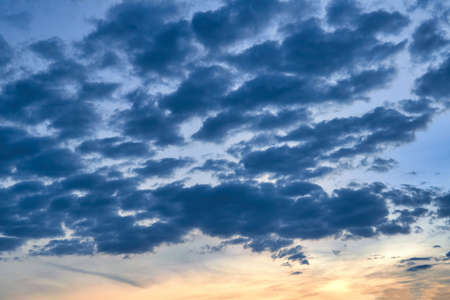 Rainy cloudy sky before the storm. Dark cloud, rain cloud, stormy before rain.の写真素材
