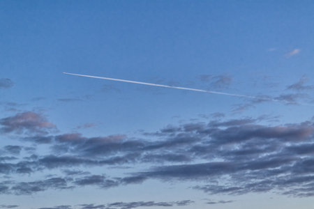 Natural background of the colorful sky and cloud, During the time sunrise and sunsetの写真素材