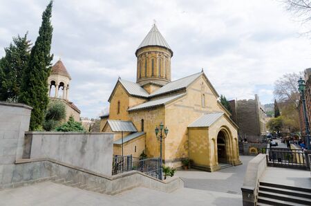 TBILISI, GEORGIA - May 23, 2016: Church in the Old Town of Tbilisi. Tbiisi is the capital of Georgiaのeditorial素材