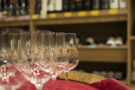 a glass for cognac and whiskeyの写真素材