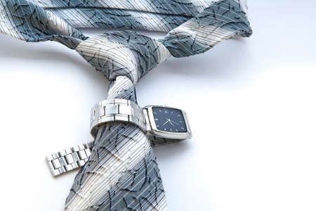 Business-style tie and watch shotの写真素材