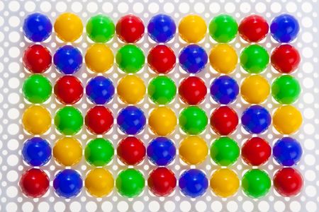 Diagonal colorful stripes made of kid's mosaic tilesの写真素材