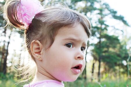 Portrait of a little girlの写真素材