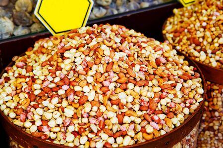 Nuts mix at Istanbul marketの写真素材