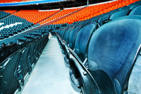 Empty sport arena seats before the gameのeditorial素材
