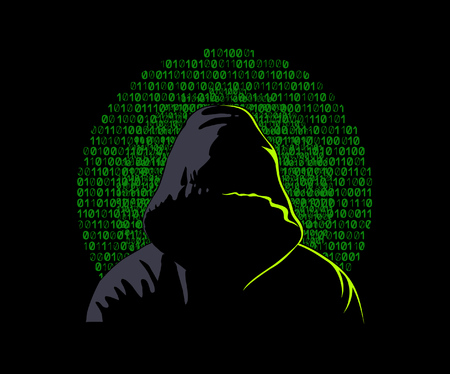Man in the hood, comic book style man with the hood, vector imageのイラスト素材