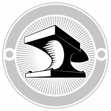 Blacksmith anvil, vector logo design concept.のイラスト素材