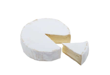 cheese camembert insulated on whiteの写真素材
