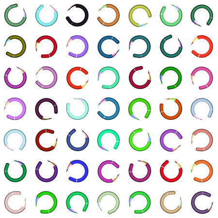 illustration for seamless pattern with multicolored colorful paint pencilsのイラスト素材