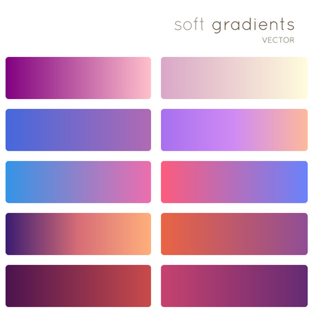 Purple Soft color gradients. Creative vector gradient backgrounds set for mobile app, screen, banner, page, site, greeting card, flyer, invitation, poster, brochure, calendar and other modern design.の写真素材