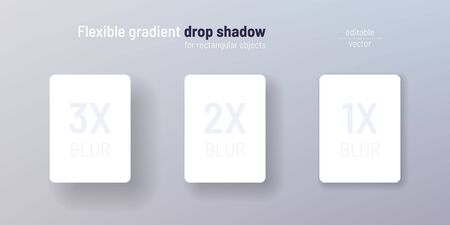 Rectangular gradient shadows for rectangular objects located at different heights from the backgroundのイラスト素材