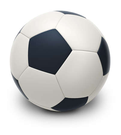 Soccer ball. 3d image. Isolated white background.の写真素材