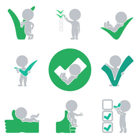 Flat people. Vector illustration.のイラスト素材
