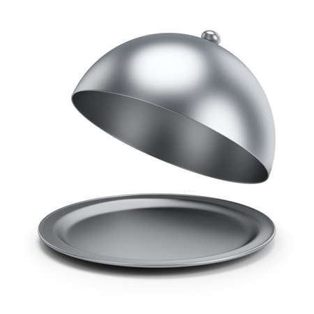 Open cloche. 3d image. Isolated white background.の写真素材