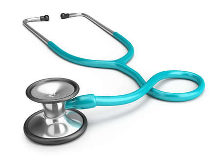 Medical stethoscope. 3d image. White background.の写真素材