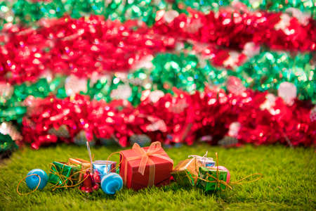 Decoration lights Christmas backgroundの写真素材