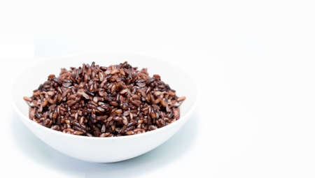 cooked black riceの写真素材