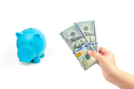Hand with usd money,  Save Moneyの写真素材