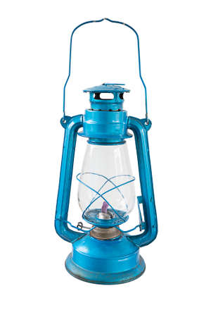 Vintage Blue lamp isolatedの写真素材