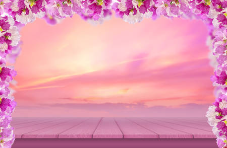 Blur Soft Background, Beautiful Colorful from natur sunset backgroundの写真素材
