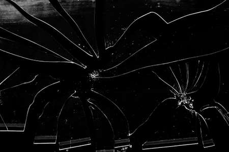 black glass crackの写真素材