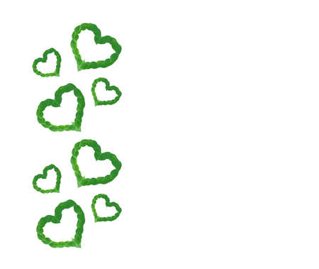 leaves heart signの写真素材