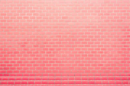 Clear pink brick wall patternの写真素材