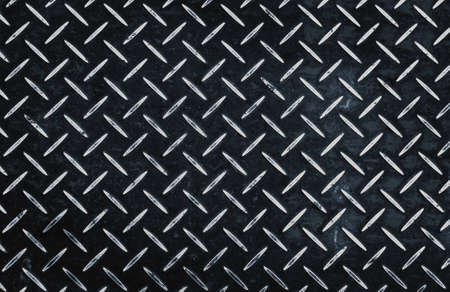 Industrial metal black with rhombus shapes patternの写真素材