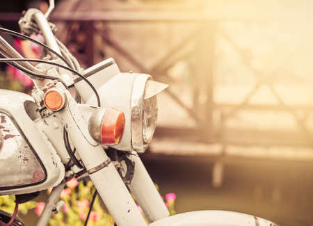 Vintage or Old Motorcycleの写真素材