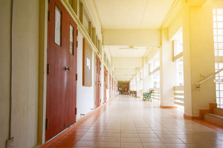 Inside the school or University building with sunlightのeditorial素材