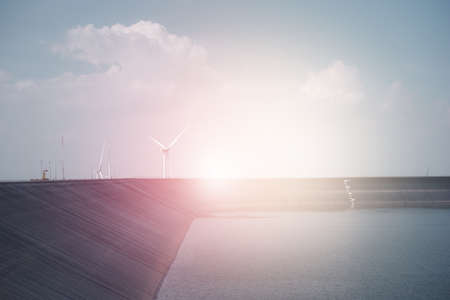 Electricity production with wind turbines, Natural energy.