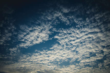 Beautiful sunset sky clouds with dramatic light.の写真素材