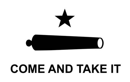 united states america historic flag symbol come and take itの写真素材