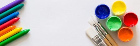 Back to school background concept with stationaryの写真素材