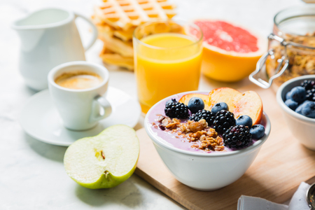 Breakfast and lunch concept - traditional foodの写真素材
