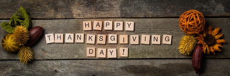 Thanksgiving concept - decorations and silver wareの写真素材