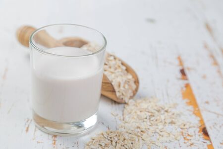 Non-dairy milk - oatの写真素材