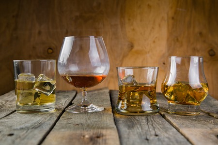 Different types of strong alcoholの写真素材