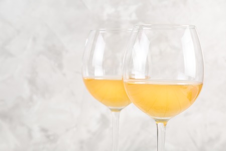 Orange wine in glasses.の写真素材