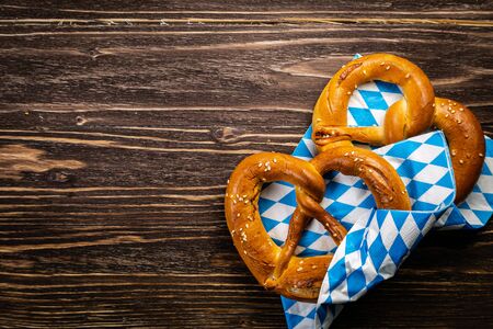 October fest concept - traditional food and beer served at eventの写真素材