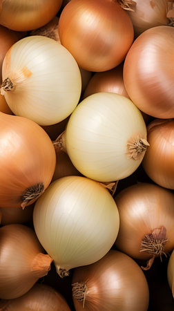 Food background - onion background, top viewの素材