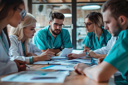 Team of medical experts plan medical treatmentの素材