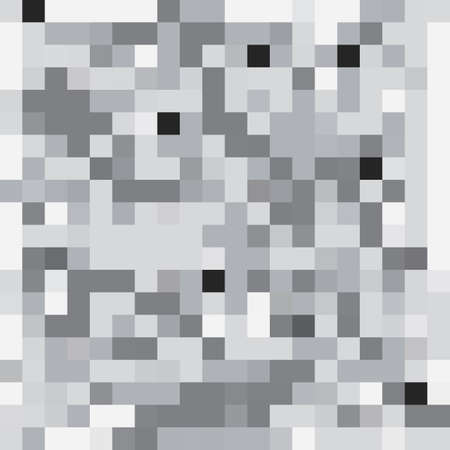 Grayscale rectangles and squares seamless pattern. Abstract geometric pixelated background.のイラスト素材