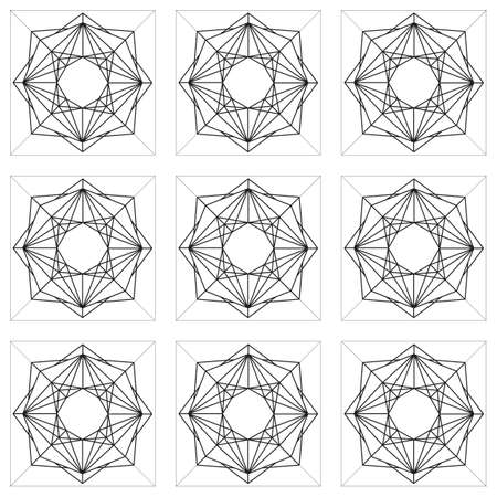 Abstract seamless background. Black and white repeating geometric pattern. Vectorのイラスト素材