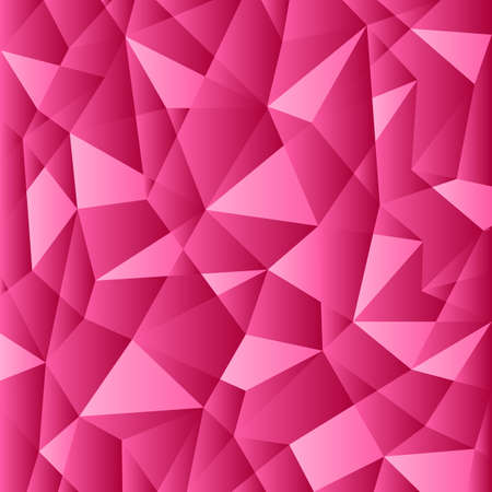 Bright pink gradient polygonal pattern. Geometric low poly background. Abstract vector patternのイラスト素材